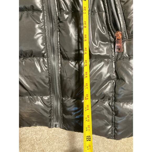 Womens Puffer Jacket Nicole Miller Studio 100% Vegan Polyester Large Black NWT - Picture 12 of 15